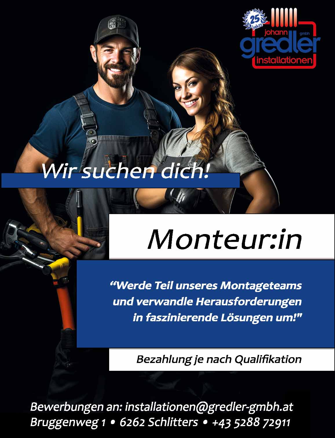 Monteur Stelle in Schlitters